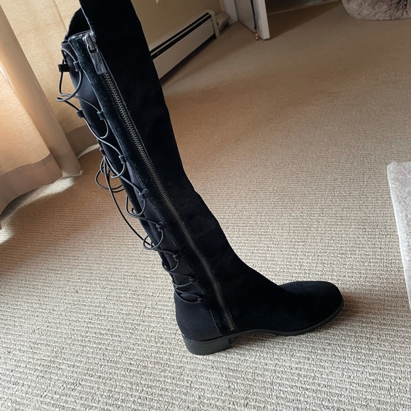Knee high suede tie up Michael Kors boots - Picture 4 of 9